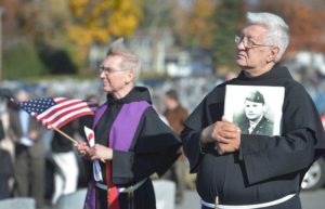 Fr. James and Fr. Alex with Fr. ignatius memorial