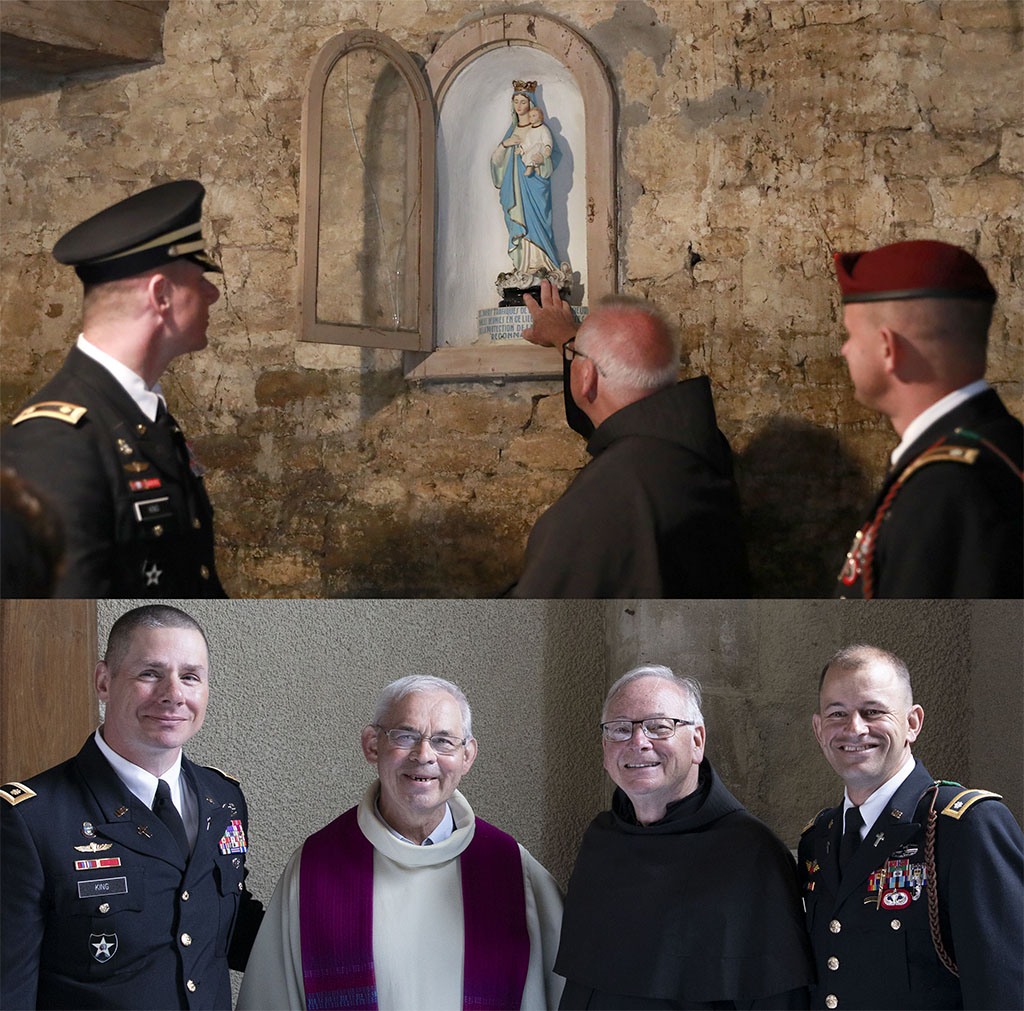 Fr. Martin blesses the Marian shrine