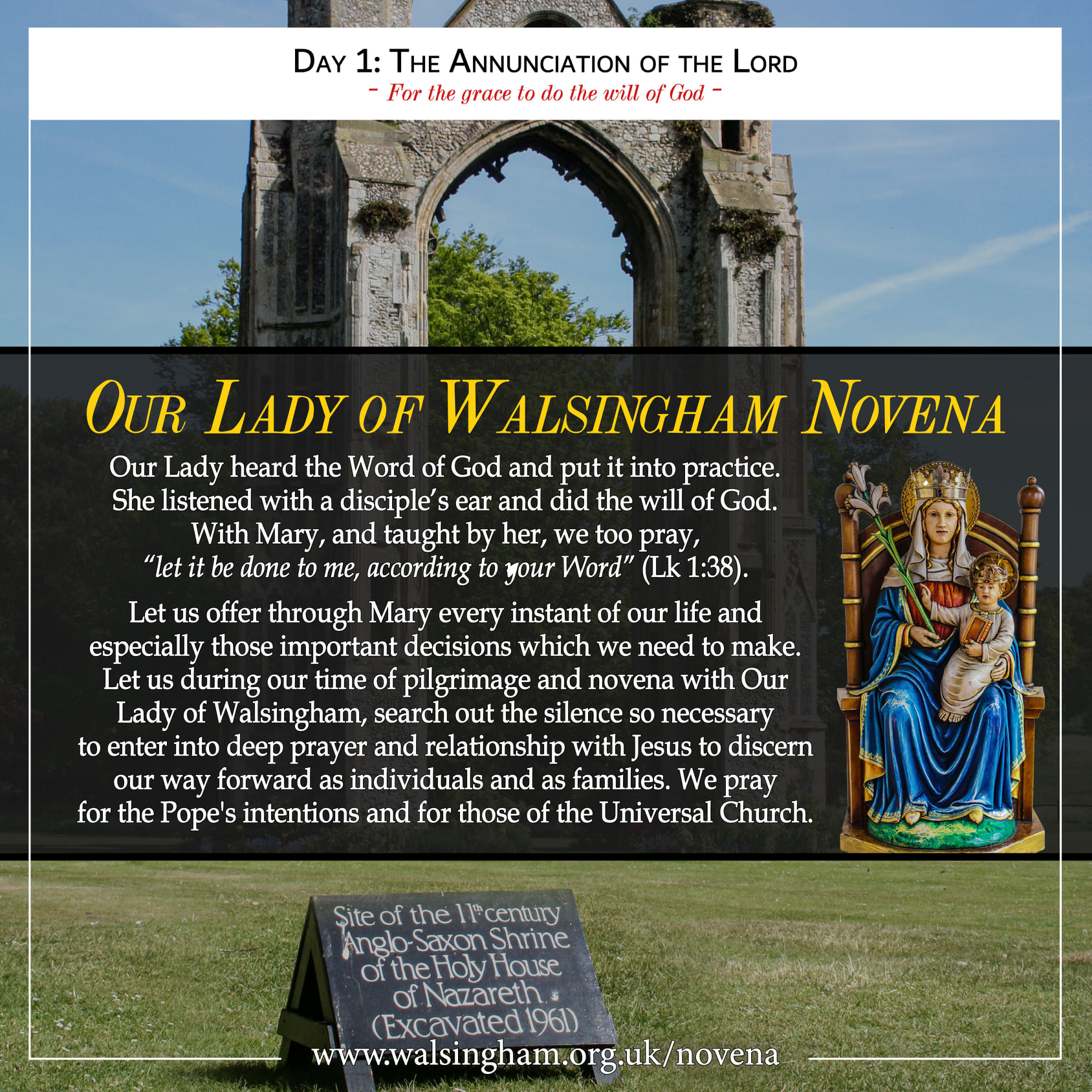 Our Lady Of Walsingham Novena Our Lady Of The Angels Province Our Lady Of Walsingham Novena Our Lady Of The Angels Province