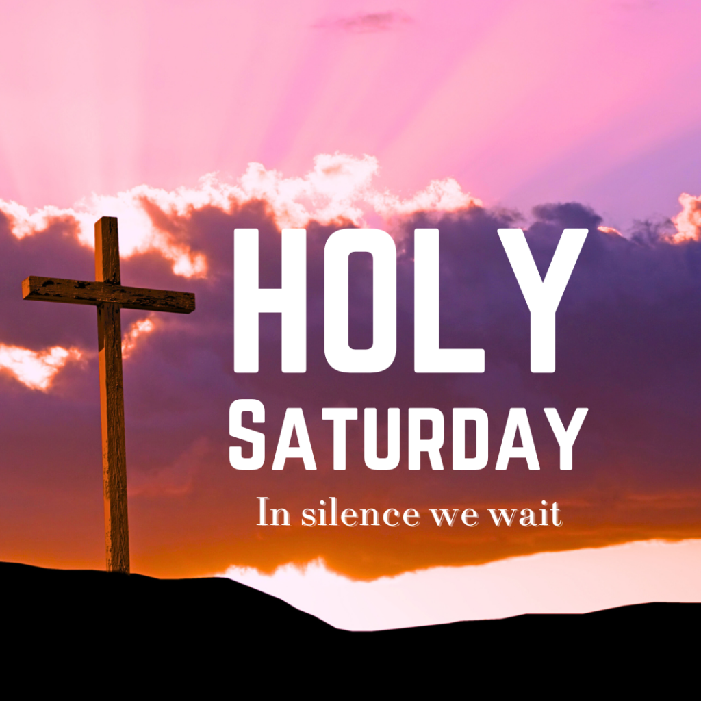 "Holy Saturday: the quiet space between the Jesus crucifixion and resurrection."